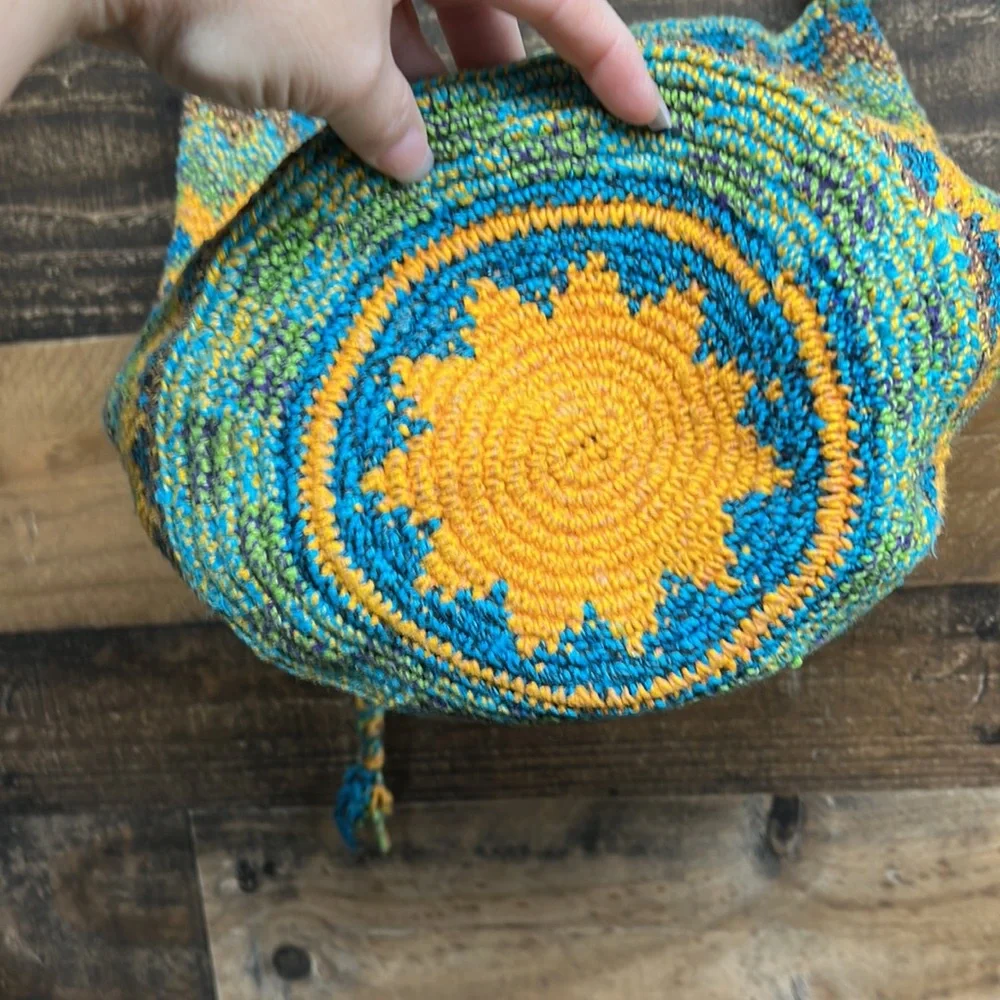 Hand Crocheted Boho Colorful Medium‎ Adjustable Nebaj Purse